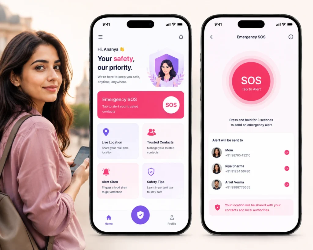 Women Safety App — product screenshot