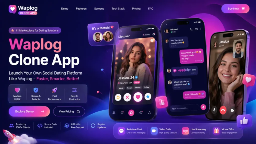 Waplog Clone — White Label Video Dating App — product screenshot