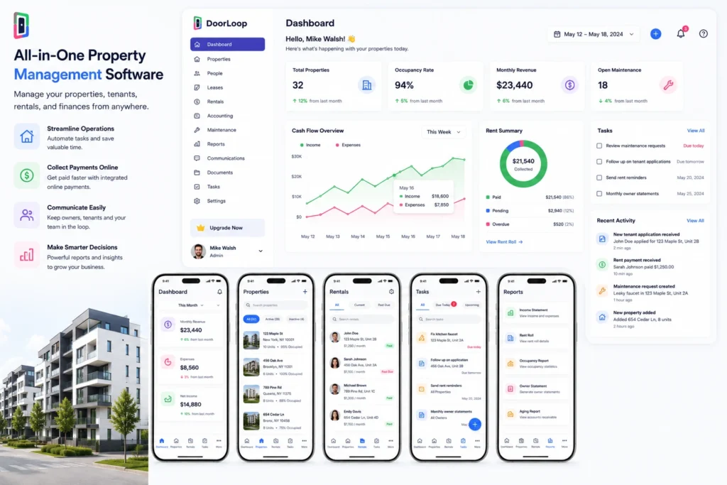 DoorLoop Clone — Buy White Label DoorLoop-Like Property Management SaaS — product screenshot