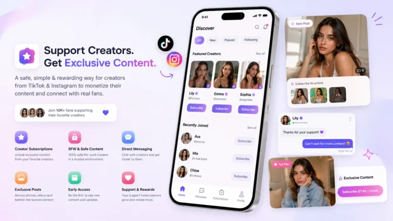 Fanfix Clone — SFW Creator Subscription Platform for TikTok & Instagram Talent &mdash; buy readymade app