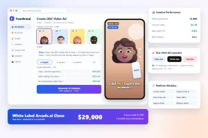 Arcads.ai Clone — White Label AI UGC Ads Platform Development