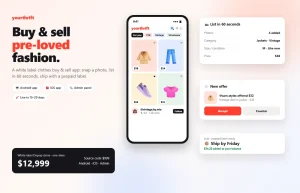 Depop Clone — White Label Clothes Buy & Sell Platform (Android, iOS & Admin)